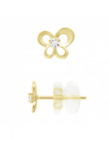 Boucles d'Oreilles Papillon en Or - Heia