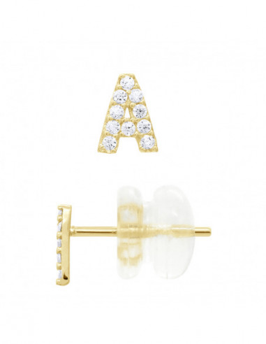 Boucles d'Oreilles Lettre A en Or - Atlas