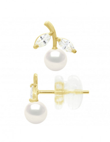 Boucles d'Oreilles Perles en Or - Piya