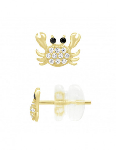 Boucles d'Oreilles Crabe en Or - Craby