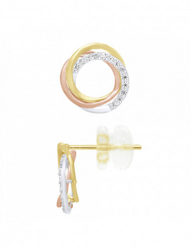 Boucles d'Oreilles 3 anneaux en Or - Anya