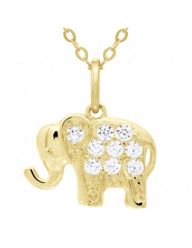 Collier Éléphant en Or - Okyalé