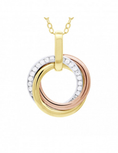 Collier Trois Anneaux  en Or - Amas